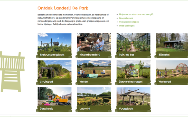 Nieuwe website voor Landerij De Park